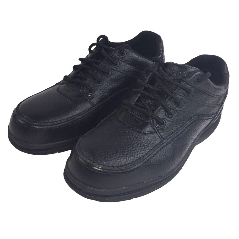 Rockport Works Mens Black Leather Steel-Toe Oxford Work Shoes sz US 11EW EUC